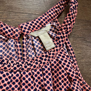 Women's Banana Republic Tank Top XS Pink Blue Polka Dot Sleeveless Clearance